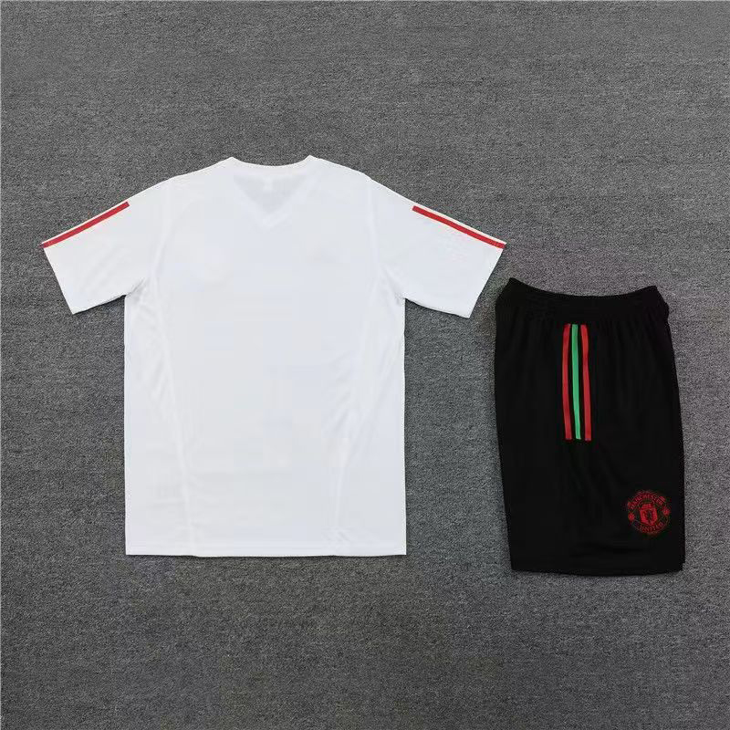 24-25 Kids Manchester United New Football Training Jersey – White